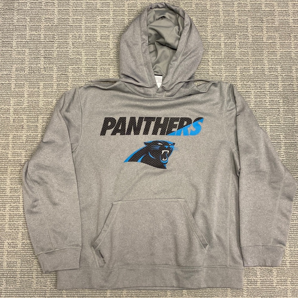 Nike Large Therma-fit Carolina Panthers Midweight Sweatshirt Hoodie
